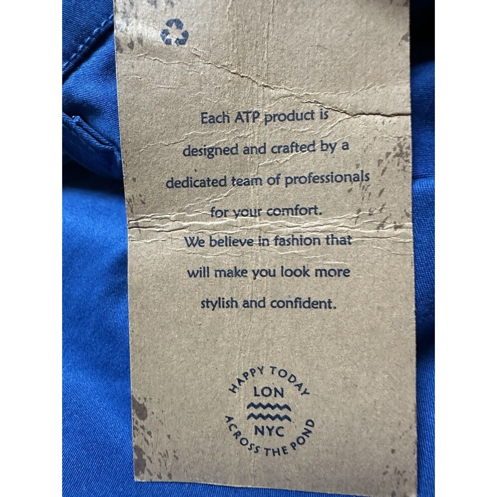 NWT Across The Pond Slim Fit Stretch Signature Line Blue Pants Men's Size 38x30 - Picture 9 of 9